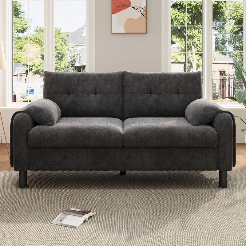 2 Seater Chenille Sofa, Grey