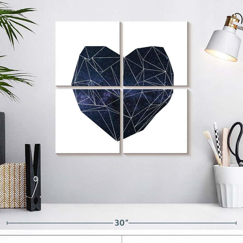 Heart Abstract, 18" H x 18" W
