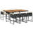 Hokku Designs 9 Piece Patio Dining Set With Cushions Gray Poly Rattan-2071508072-2071508076