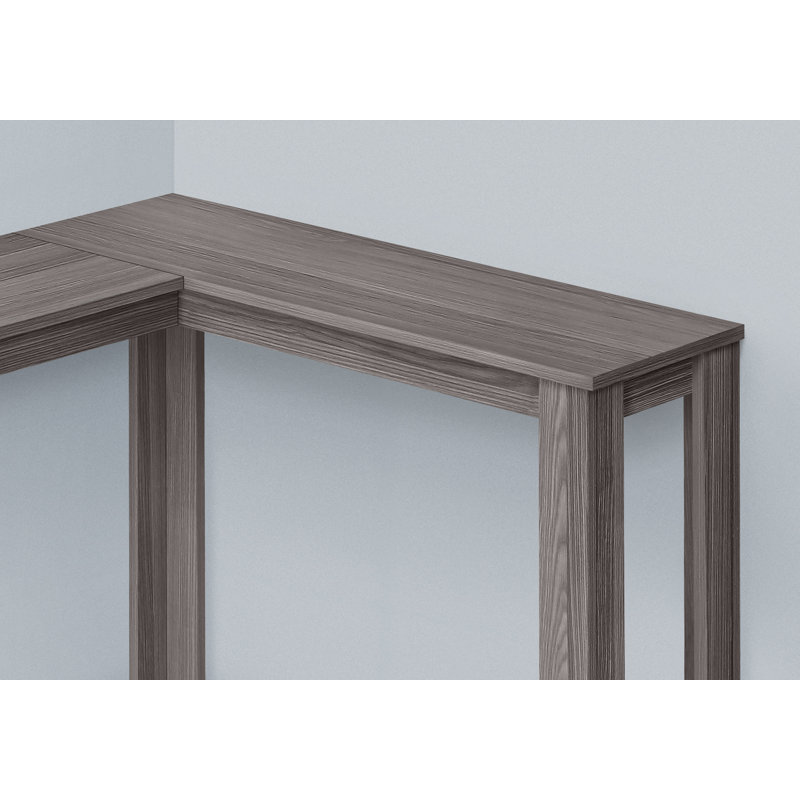 Accent Table, Console, Entryway, Narrow, Corner, Living Room, Bedroom, Grey Laminate, Contemporary, Modern