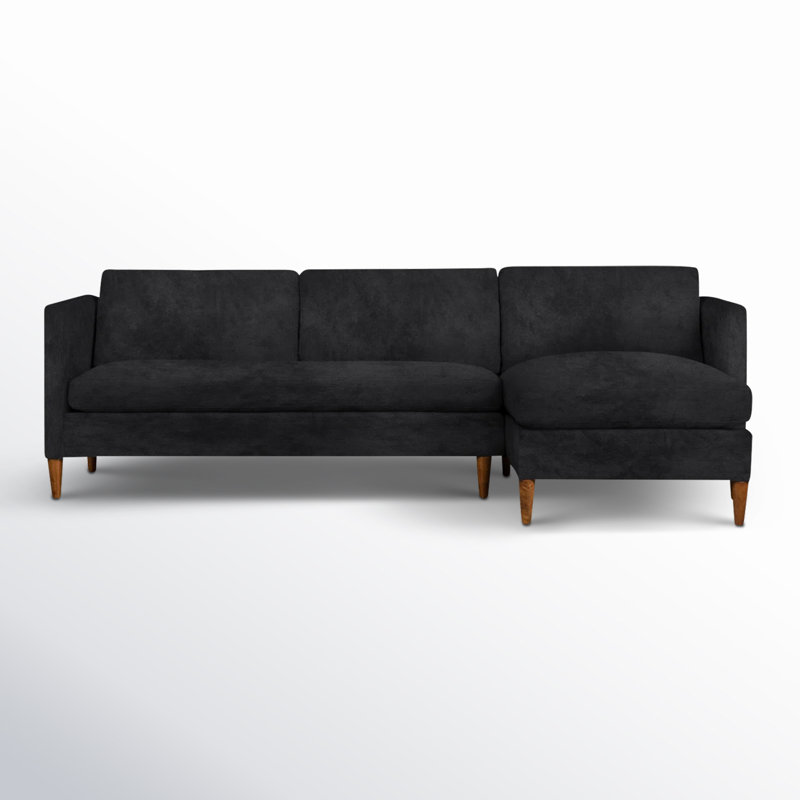 Clifford 2-Piece Sectional with Sinuous Springs and Feather Blend Cushions, Right Hand Facing, Davis Chateau Gray Bouclé