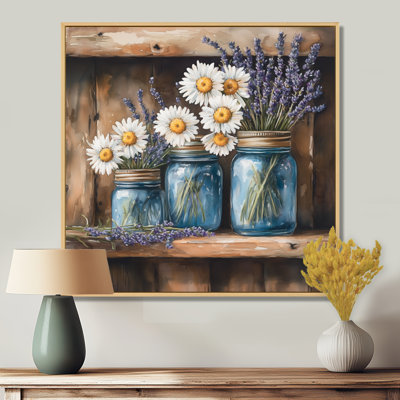 Farmhouse Wall Decor, Mason Jar Artwork, Cemre