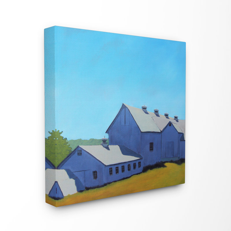 « farm house », reproduction de peinture à l’acrylique, H 30 po x l 30 po, Toile tendue