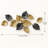 Layered Gold & Charcoal Leaf 43.75" 3D Metal Wall Art, Nature-Inspired Décor-1910361781