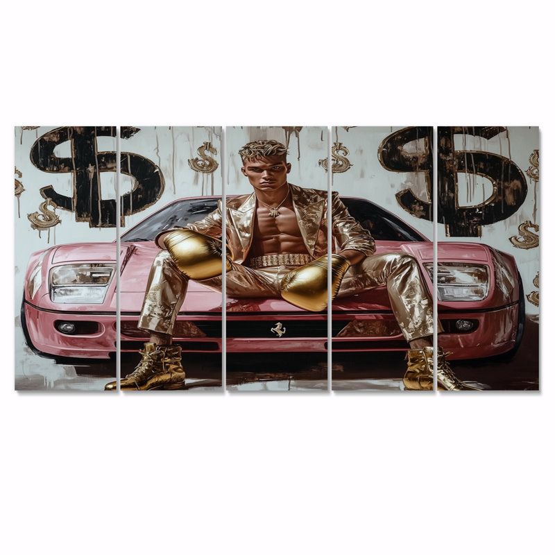 Ensemble d'art sur toile All Gold, H 28 po x l 60 po