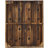 Brown Wood Tall 40 Hole Wall Wine Rack, 21" x 4" x 57"-365769775-365769772