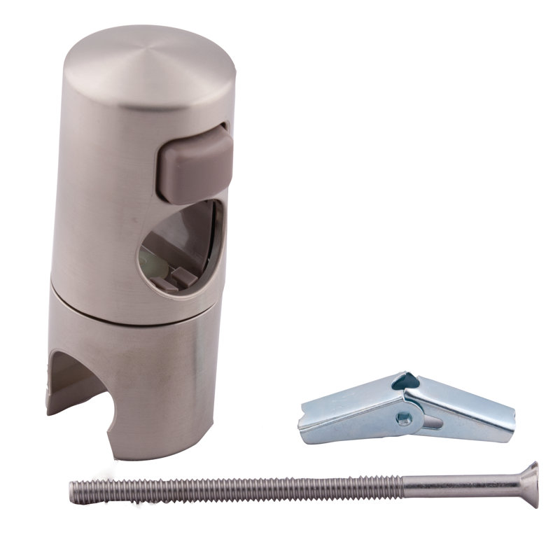Glissière pour barre coulissante, Nickel brossé