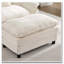 Fauteuil d'appoint moderne avec revêtement en chenille pelucheuse et structure en bois massif (Fauteuil seulement, repose-pieds non inclus)-965964160