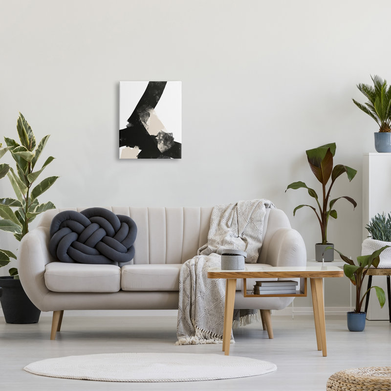 «Bold Black Shapes», par Rayon Won, Toile tendue, H 20 po x l 16 po x P 1,5 po