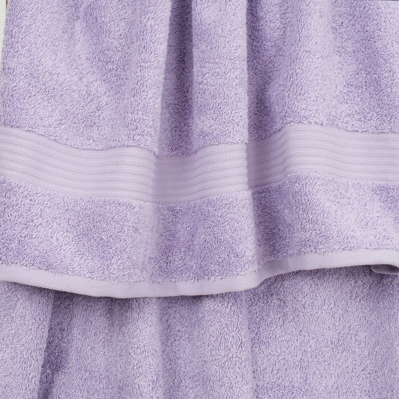 100% Cotton Turkish  Washcloth Set, 4 Piece Soft, Absorbent Wash Rag Small Towels, Lilac