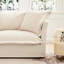 Canapé respirant en chenille, siège profond confortable pour le bureau, canapé modulaire spacieux crème,