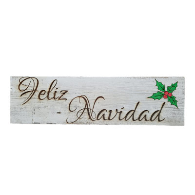 Enseigne gravée Feliz Navidad
