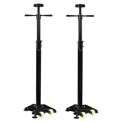Lot de 2 supports de levage sous pont élévateur – Support de levage 3/4 tonne, support pour le levage et le support de véhicules, capacité de 750 kg, hauteur de levage de 98 à 192 cm