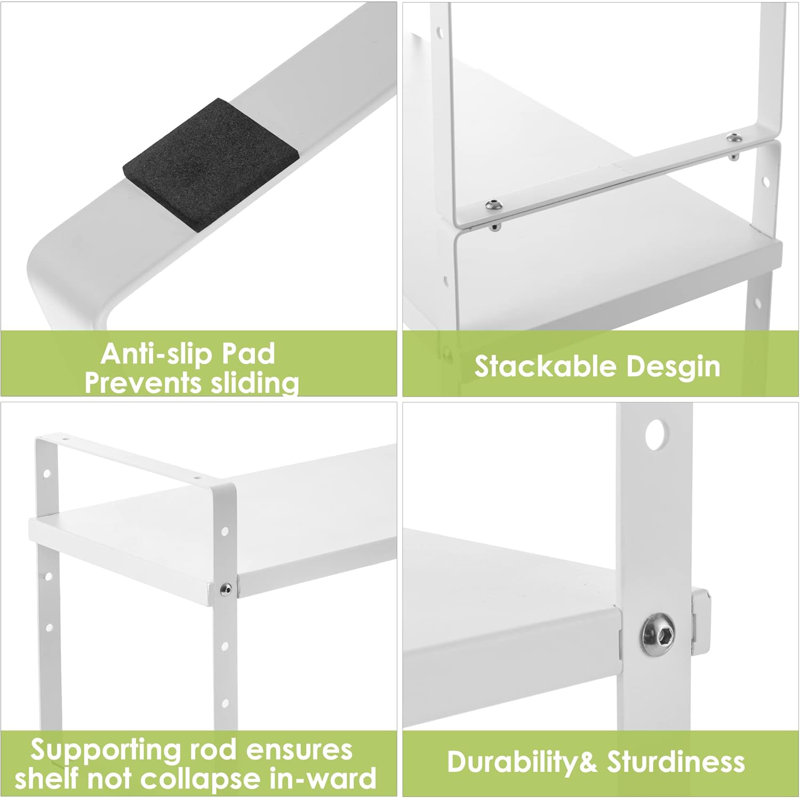 2-pack Expandable Cabinet Shelf Organizer Rack