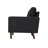 Statura 32" Mid-Century Square Arm Accent Chair, Sofa Chair, Black-1025096270
