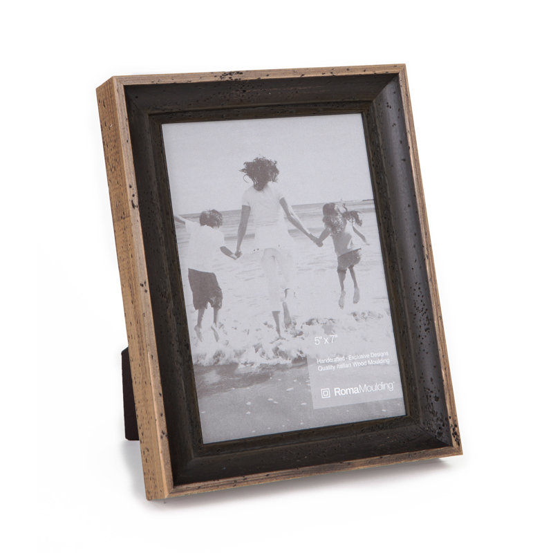 Garside Wood Embossed Picture Frame, 8" x 10", Rustic White