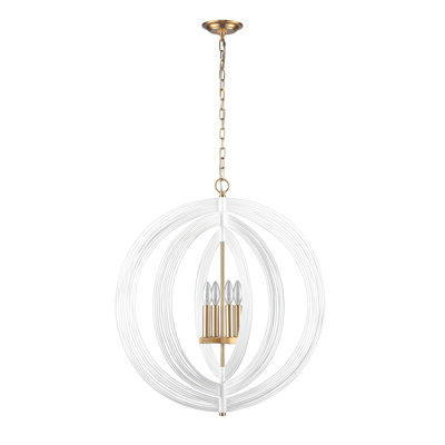 Orme 27'' Wide 4-Light Chandelier - White