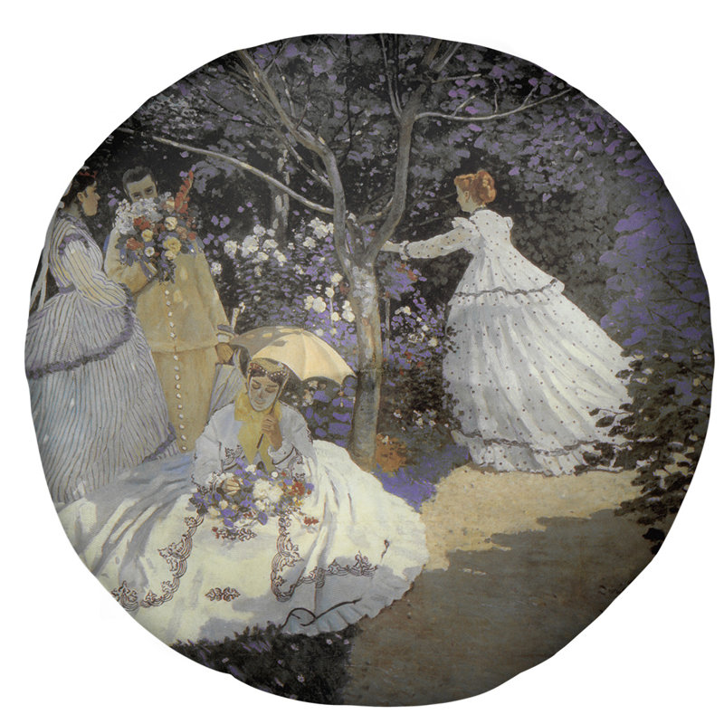 Coussin Claude Monet, 31,5 po x 63 po, Mauve