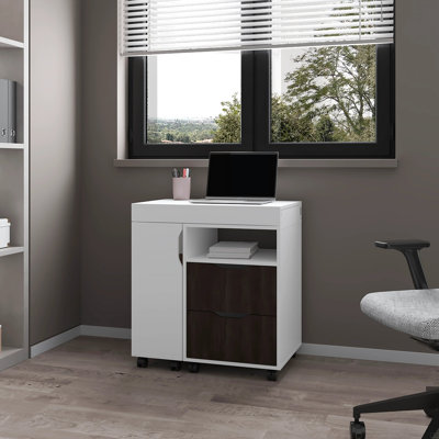 2-Drawer Extendable Desk With Sliding Mechanism