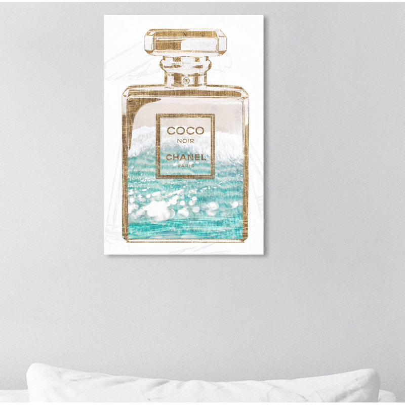 «Coco Water Love Ocean Glam Perfumes», impression sur toile, H 30 po x l 20 po