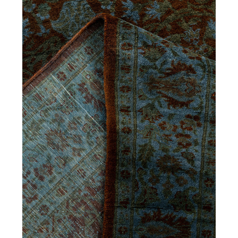 Overdyed One-of-a-Kind 3' 0" X 7' 8" Hand Knotted Area Rug
