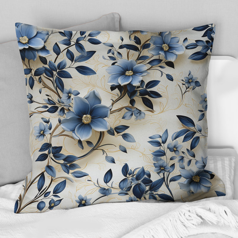 Coussin Cobalt, H 16 po x l 16 po