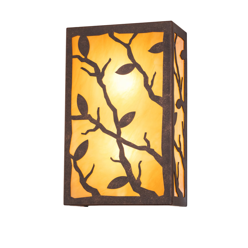 10" Wide Branches with Leaves Wall Sconce