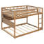 Lit superposé double sur double avec étagères, tiroirs, mini garde-robe, lumières DEL et panneau perforé à changement de couleur, bois massif et panneau de fibres à densité moyenne, brun-1170534317-1170534318