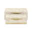Ensemble de boîtes rectangulaires or Zynova - Faux chagrin crème-105511588-123807030