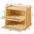 Double Layer Large Bamboo Bread Box For Kitchen Counter, Wooden Large Capacity Bread Storage Bin With Window Bread Holder (Brown)-111245695