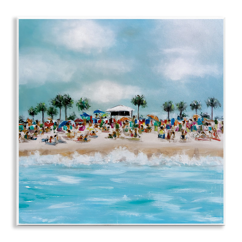 Plaque murale Tropical Cabana Beach, design par Emma Bell
