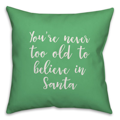  Coussin Youre Never to Old to Believe in Santa