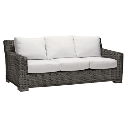 Rustic Woven Sofa - Slate Gray