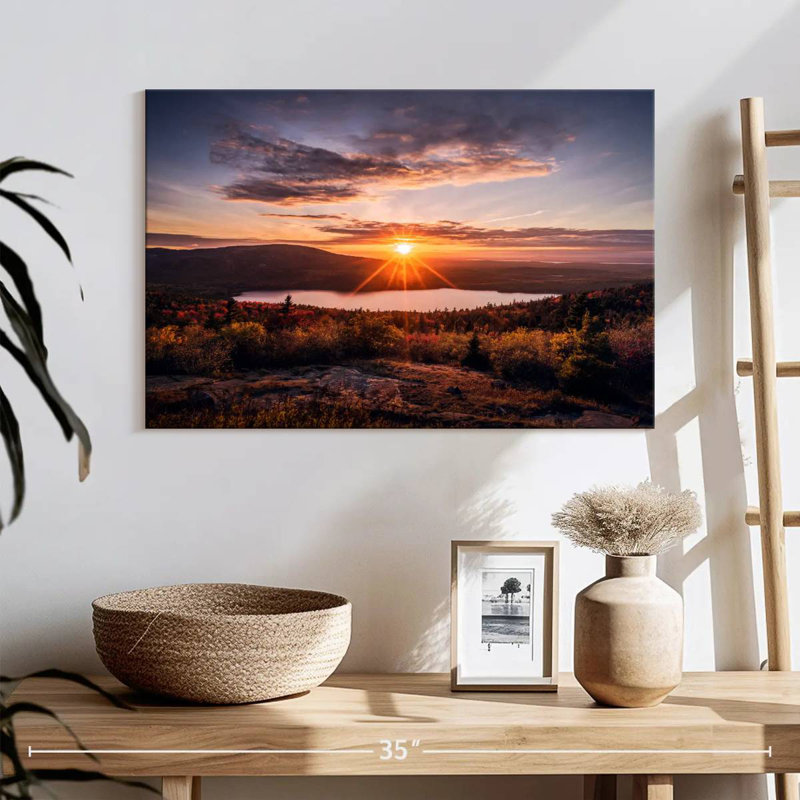 Kerrick Acadia, montagne et lac, H 16 po x l 24 po