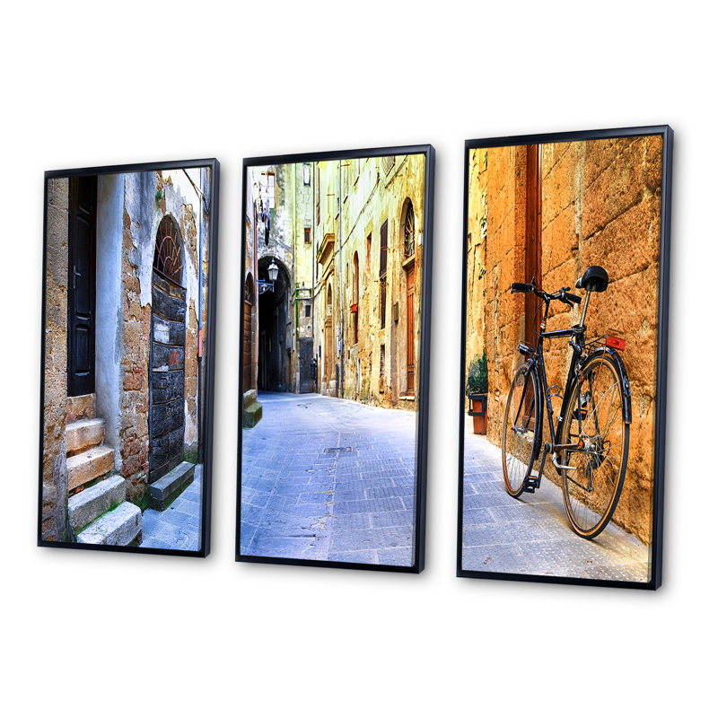 Ensemble de 3 impressions sur toile encadrées, Cadre noir, H 28 po x l 36 po x P 1 po
