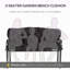 Coussins de banc Outsunny capitonnés pour le mobilier d'extérieur, remplacement de 3 places pour la balançoire, canapé / canapé de patio, rembourrés, comprend le dossier