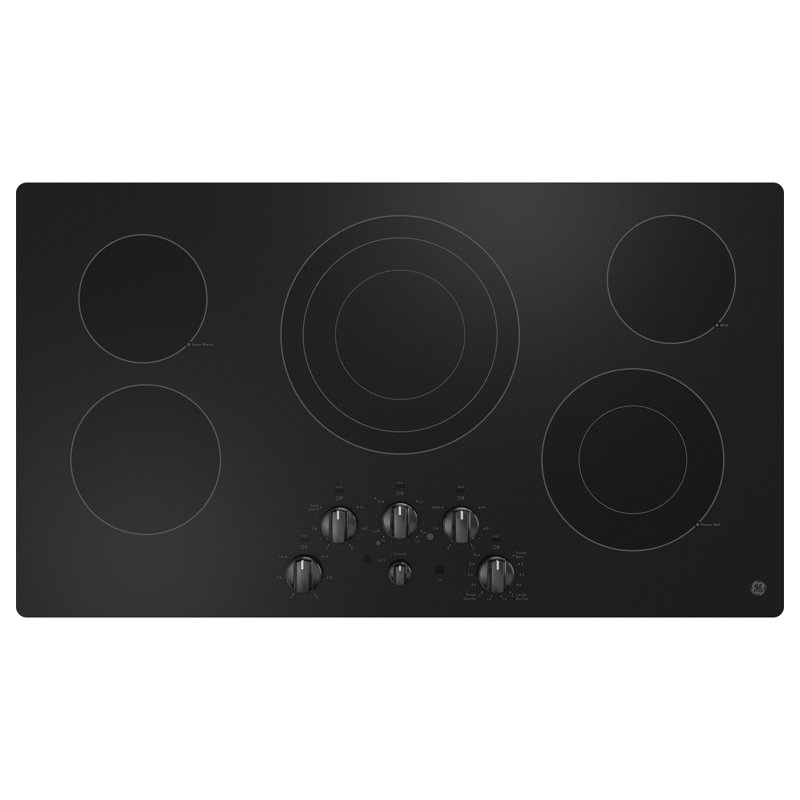 36.13" Black Electric Cooktop with 5 Burners