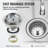 VEVOR 18'' L x 15'' W Silver Free Standing Service Sink with Faucet