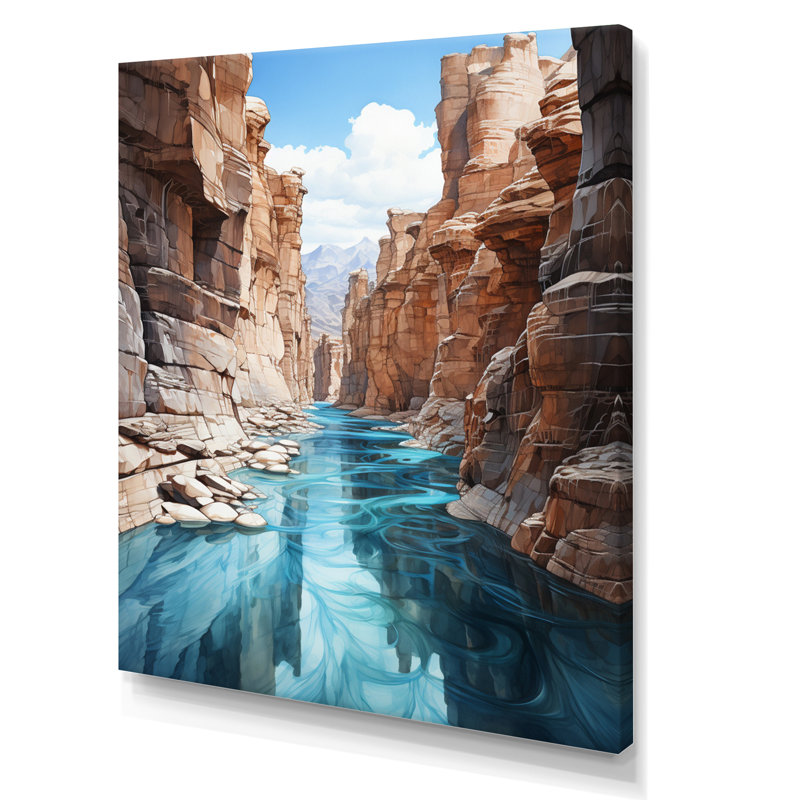 Beiro Canyon Endless Journey 8 - impression, Toile tendue, H 44 po x l 34 po x P 1,5 po