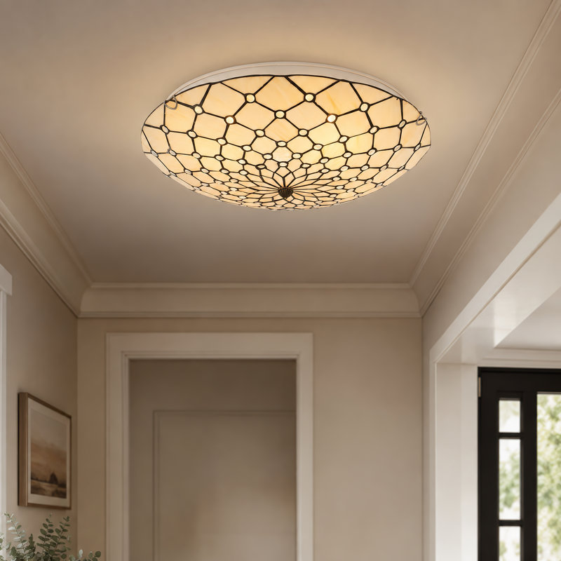 Plafonnier encastré vintage 19,7 po à 4 lumières