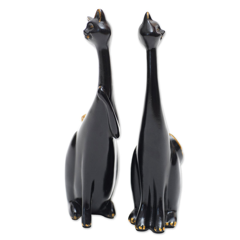 Ensemble de 2 sculptures en ciment mystérieuses faites à la main Novica