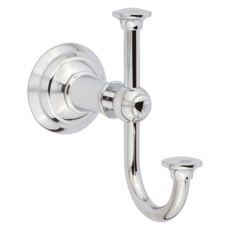 Garnsey Double Robe Hook, Polished Chrome