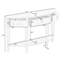 Table console moderne avec 3 tiroirs et 1 tablette pour le couloir, l'entrée et le salon-761052130