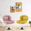 Fauteuil d'appoint pivotant à hauteur réglable, rembourré-1782609616