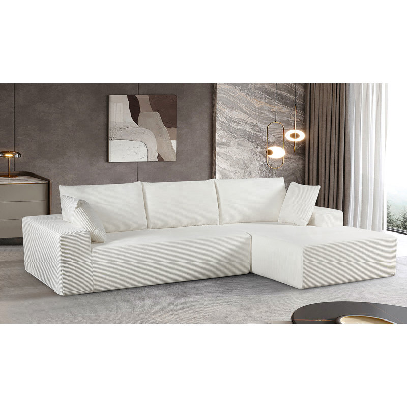 Canapé modulaire convertible en velours côtelé doux, canapé confortable moderne avec rembourrage en mousse, canapé-lit modulaire confortable pour le salon, la chambre à coucher