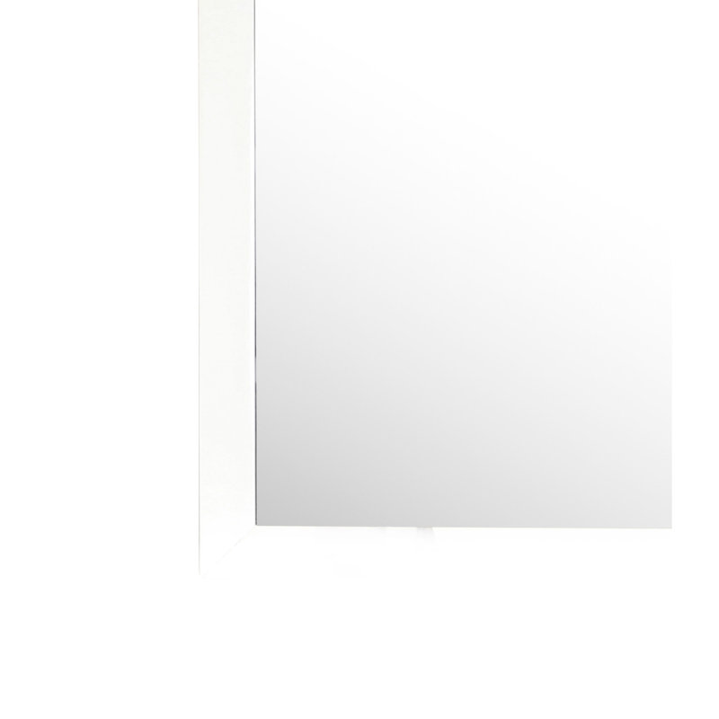 Miroir de commode blanc moderne de style moderne - verre transparent, 35,1 po de profondeur x 1,03 po de largeur, 38,35 po de hauteur, 24,57 lb pour le style, la vue, P l
