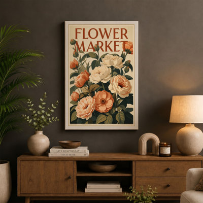 Flower Market Vintage - Wrapped Canvas