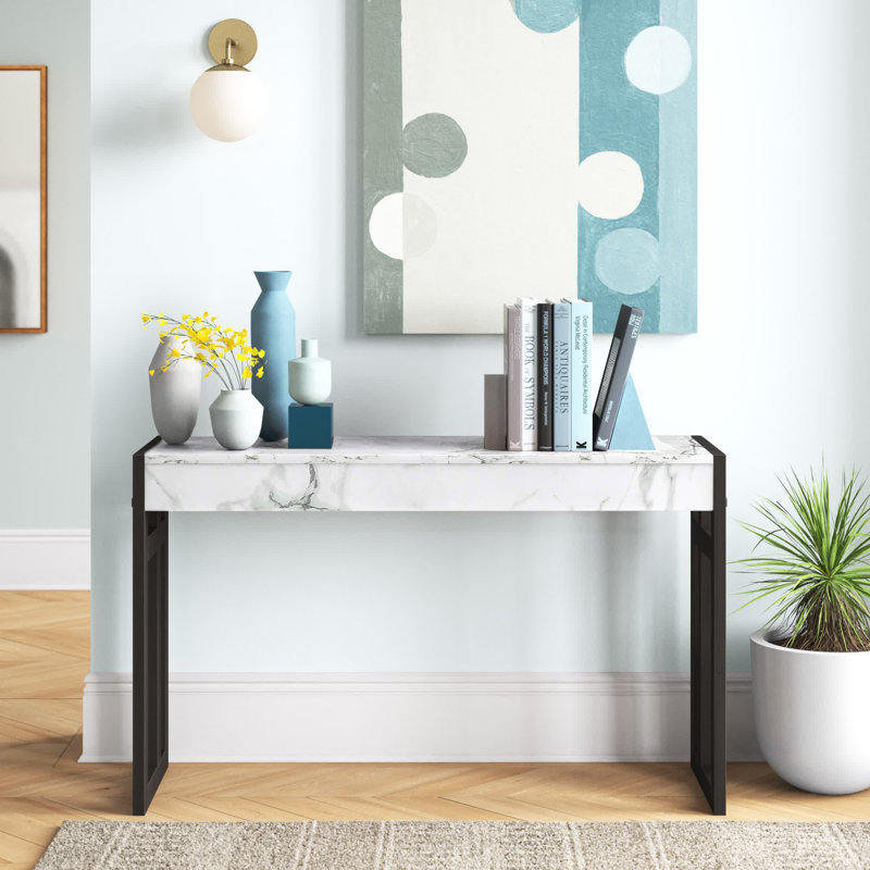 Console Corralitos, Faux marbre blanc