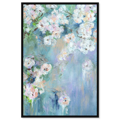 «Brighten My Day I Floral and Botanical Large», pièce surdimensionnée encadrée par Art Remedy, cadre noir, 54 x 81