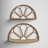 Ashonda Boho Coastal Set of 2 Metal Flower Arched Wall Shelves - 24" x 10" x 13"
